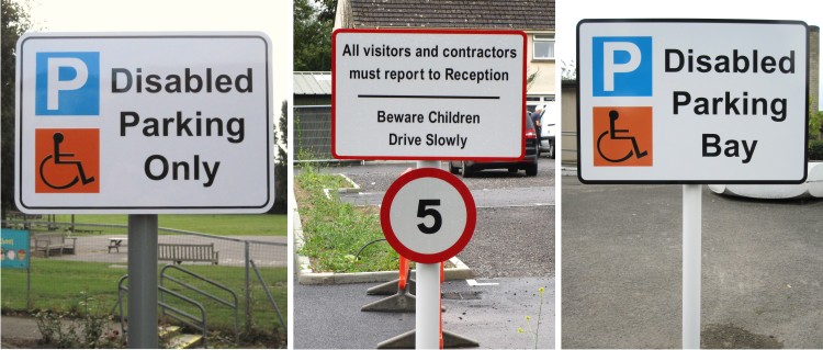 school site speed and traffic signs